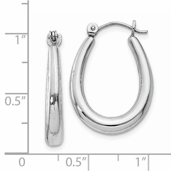 White Gold Hoop Earrings