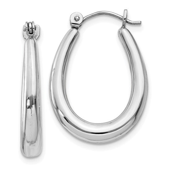 White Gold Hoop Earrings