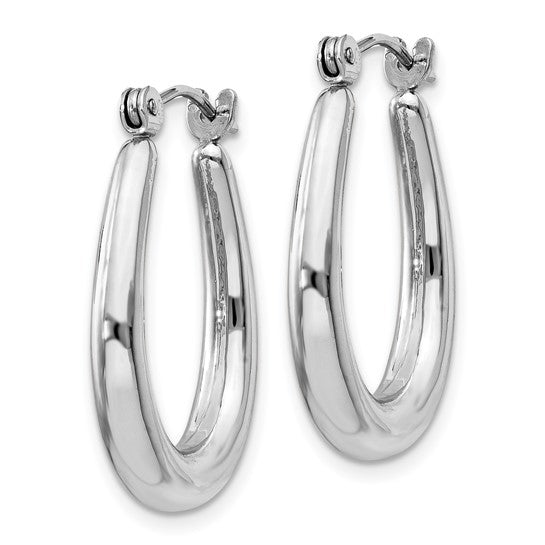 White Gold Hoop Earrings